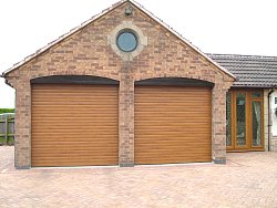 Pair of insulated roller shutters in Leicestershire